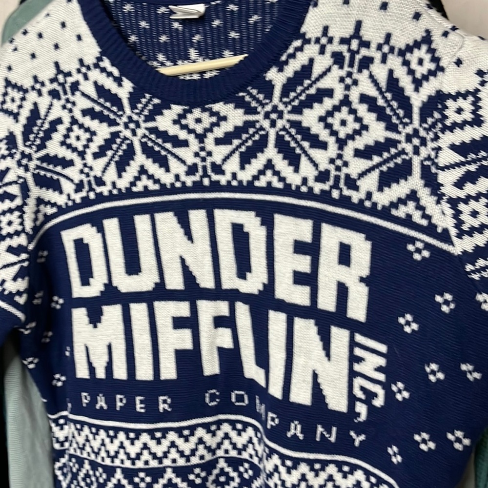 Official Office Dunder Miflen winter sweater alpine style collectible